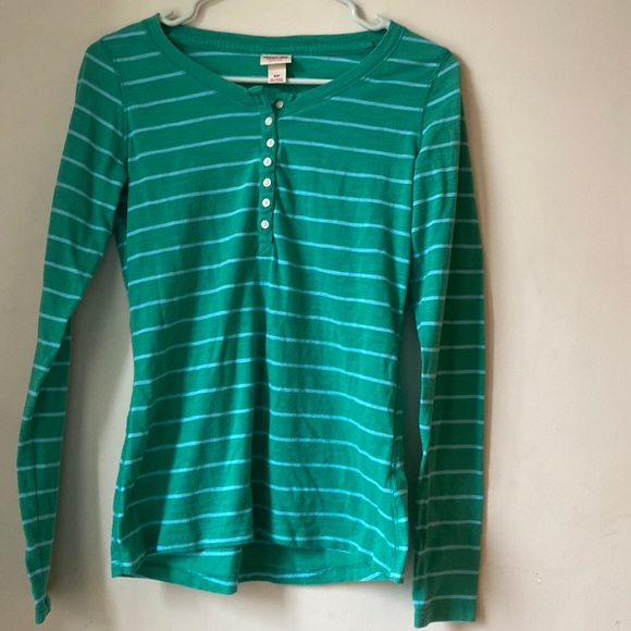 Ladies Long-sleeve Henley T - Picture 1 of 4